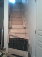 uitschalen en storten betonnen trap